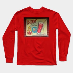 Vintage Cherry soda sign Long Sleeve T-Shirt